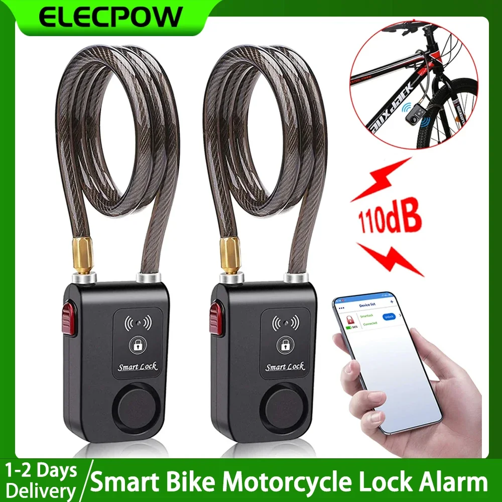 

Elecpow Bluetooth Bike Motorcycle Lock Alarm Security Smart APP Control Waterproof Burglar Vibration Bike Alarm Lock System