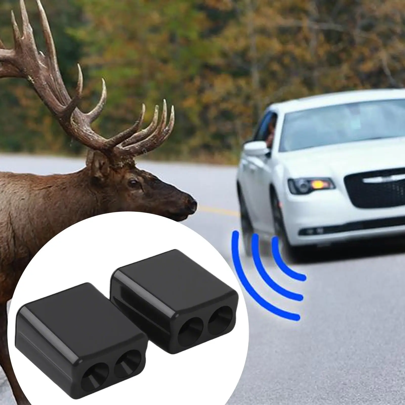 

1 пара свистков с оленями для автомобиля, ультразвуковая защита, предупреждающие свистки с оленями, устройство для оповещения о животных, свисток для предотвращения столкновений для автомобиля