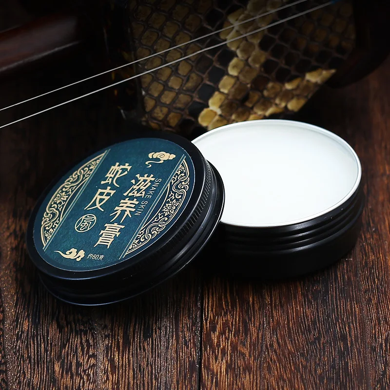 Erhu زيت صيانة جلد الثعبان 60 جرام Sanxian Huqin Gaohu Python Skin كريم تنظيف ومغذي عالمي للرفع #4