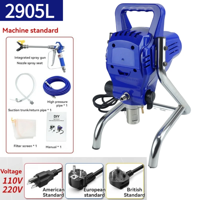 

110/220V Professional Airless Spraying Machine Small DIY Paint Spraying Machine 2905L Portable Spraying Machine