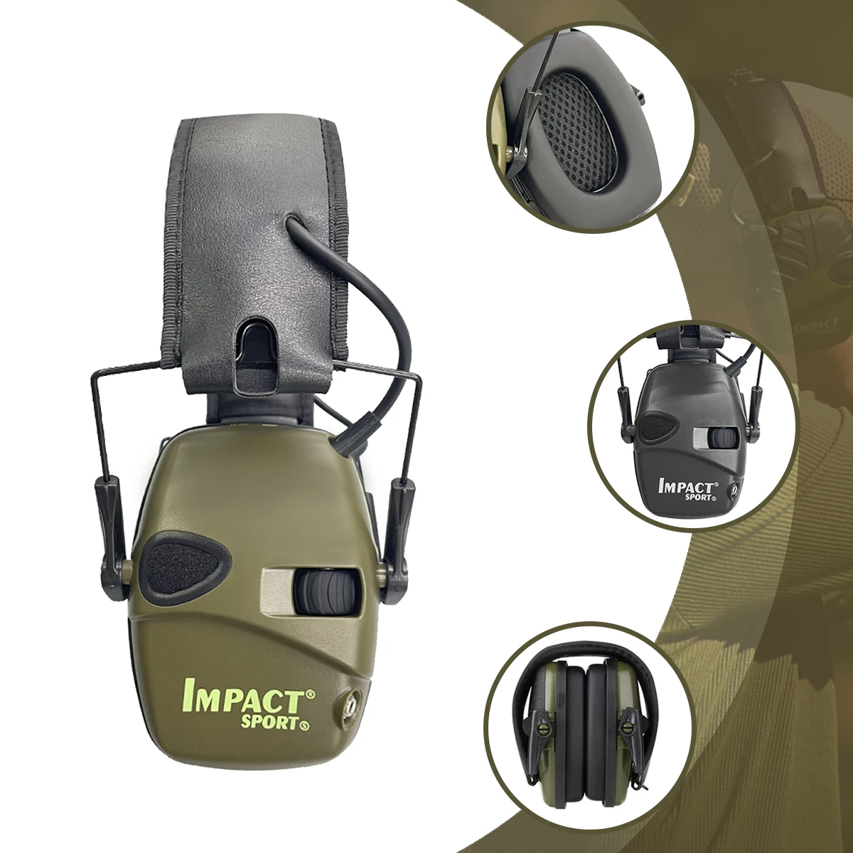 impact sport tactical headconjunto tiro hunting ear protector amplificacao de som auscultadores amortecedor de ruido eletronico novo 01