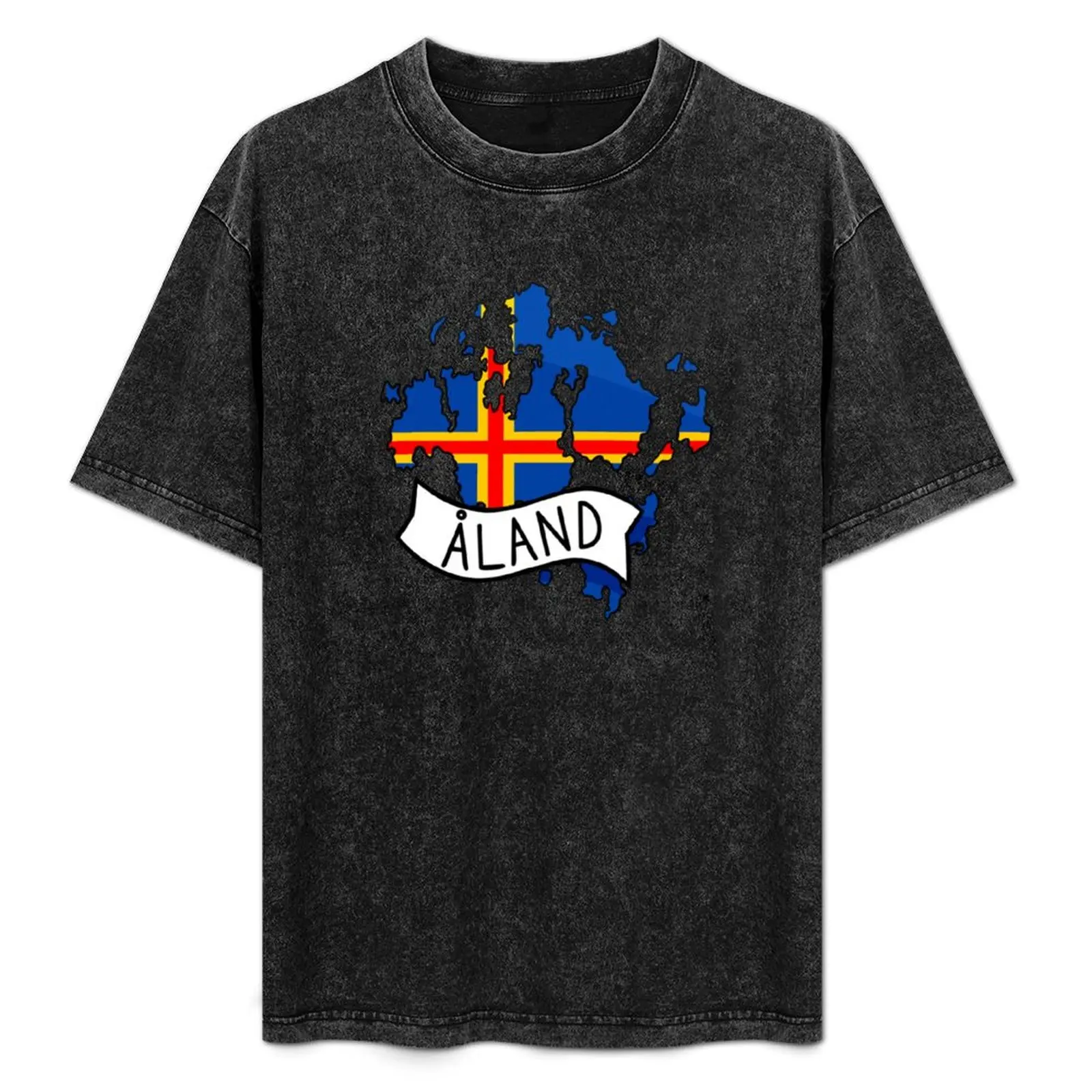 

land Flag Map Sticker T-Shirt baggy shirts quick-drying vintage graphic tee customs compression shirt men