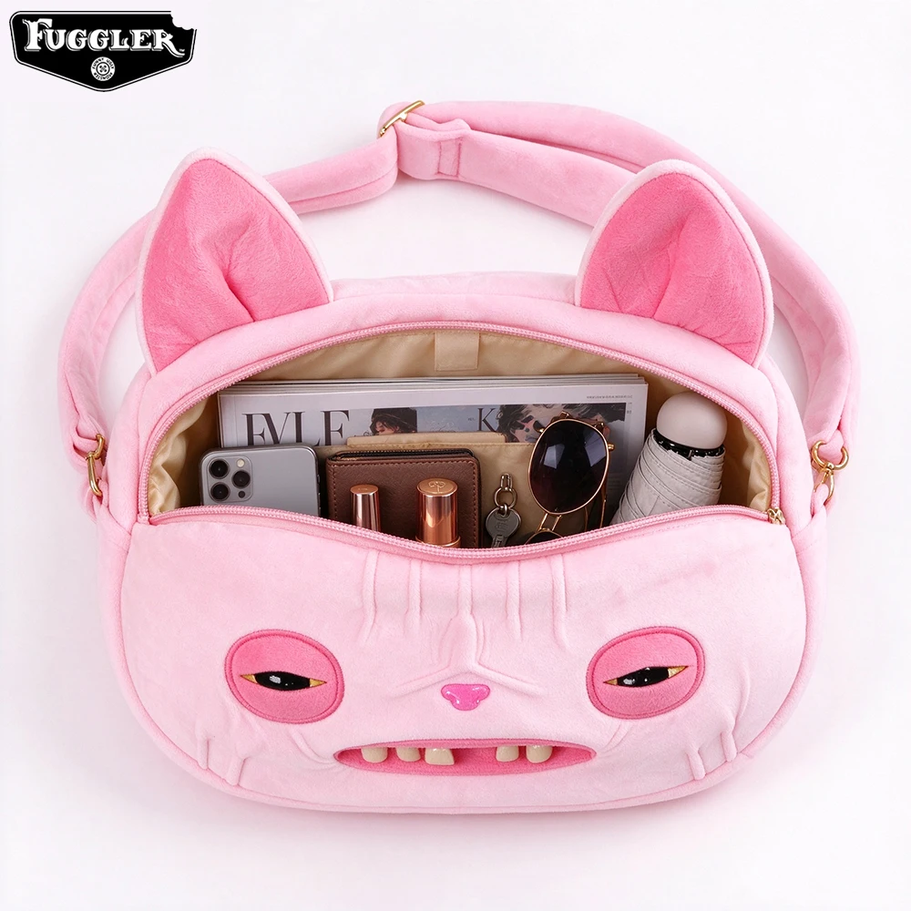 Original Fuggler Ugly Monster Plush Crossbody Large Capacity Shoulder Handbags High-Quality Big Tote Commute Fashion Gift Travel