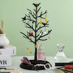 Bird Tree Shape Jewelry Display Stand Holder Headrope Earrings Necklace Organizer Rack Household Dressing Table Showcase Hanger