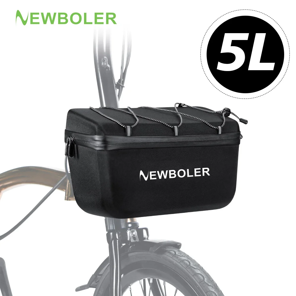 NEWBOLER 5L faltbare Fahrrad-Lenkertasche, multifunktionale Brompton-Tasche, Fahrrad-Fronttasche, Fahrradkorb-Tasche für Brompton-Faltrad