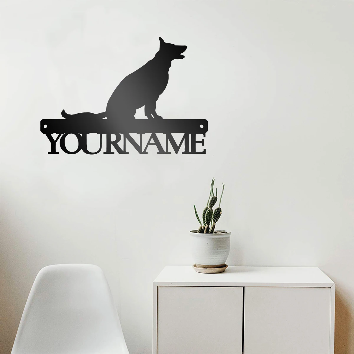 ペット用の金属製のぶら下げ式壁掛け,黒の文字,カスタム名,コーヒー,キッチン用