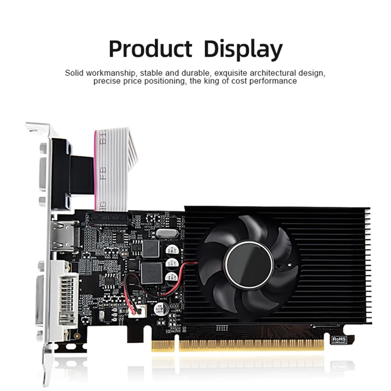 GT730 4G DDR3 128 Bit Graphics Card 700MHZ 40Nm PCIE 2.0 16X VGA+DVI+ HDMI-Compatible Video Card Parts Replacement