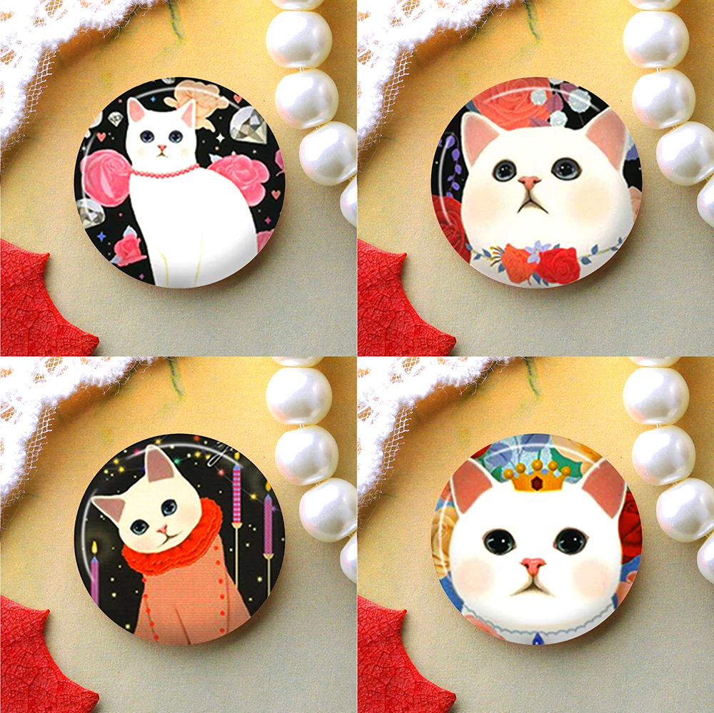 

Стеклянные кабошоны 8 мм, 10 мм, 12 мм, 25 мм, 14 мм, 16 мм, 18 мм, 20 мм, круглые камеи, набор ручной работы, камни, кнопки, Cat CCT605