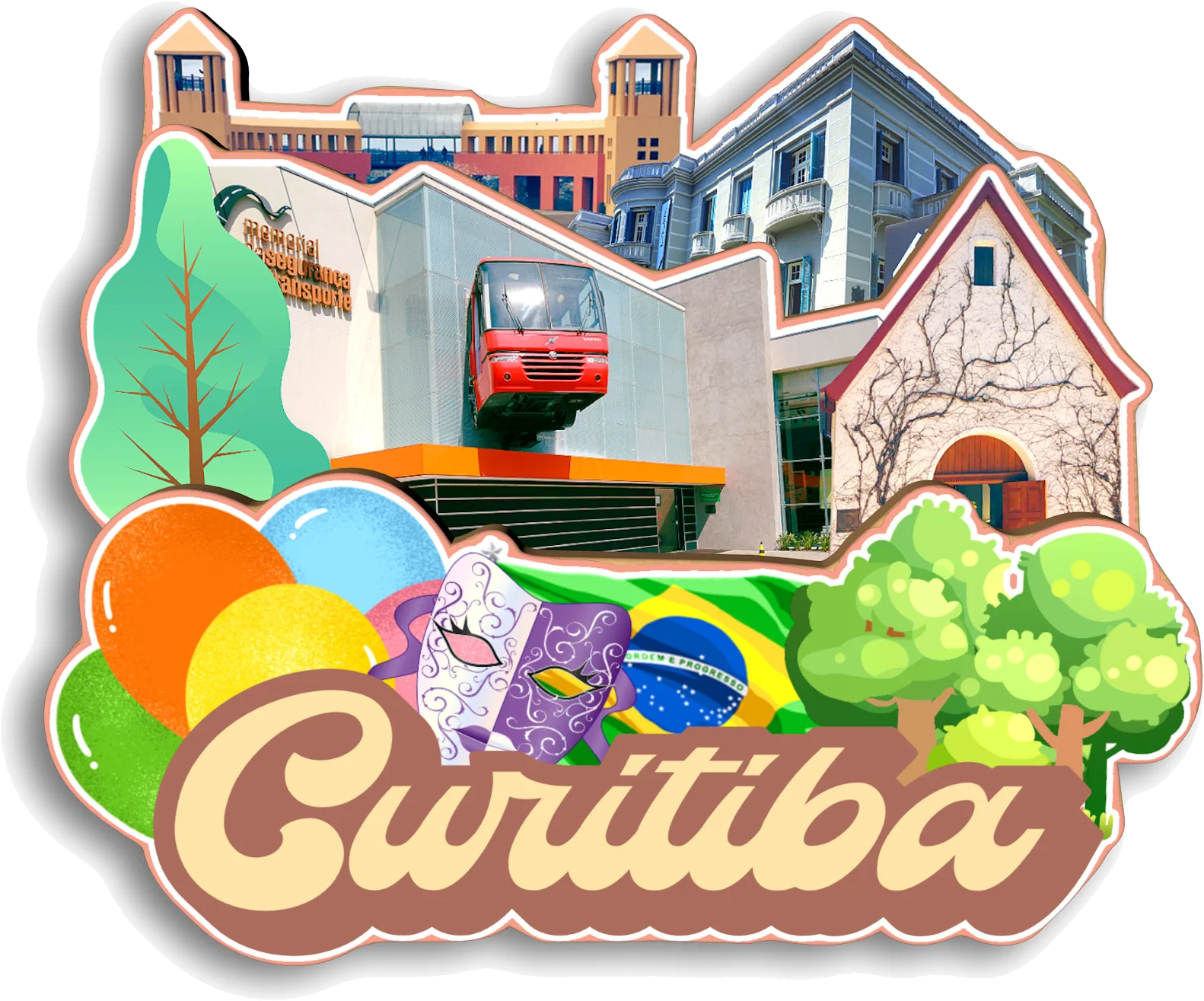 Curitiba Fortaleza Natal Porto Alegre Brasilia Brazil Fridge Magnet Travel Souvenir Gift Handmade Decorative Refrigerator