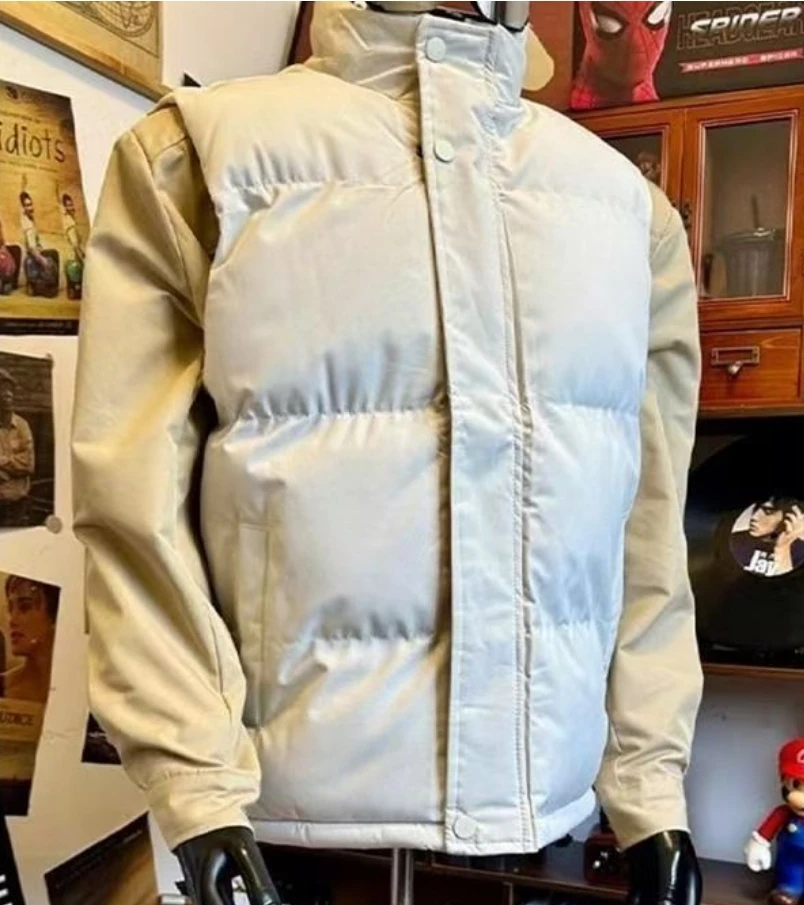 Mens Vest Jacket Men Autumn Warm Sleeveless Jackets Zipper Cotton Padded Thicken Cold Proof Plus Size Casual Straight Waistcoat