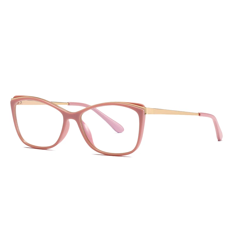 

53mm 2023 Anti Blue Light Computer Glasses TR Women Big Frame Cat Eye Frame Eyeglasses pc girls glasses 2050