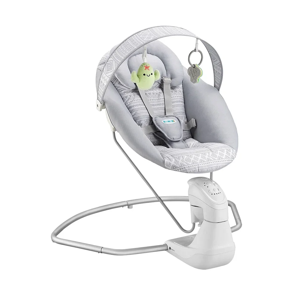 Cadeira elétrica vibratória automática do bebê, pendurar brinquedos, bouncer, balanço