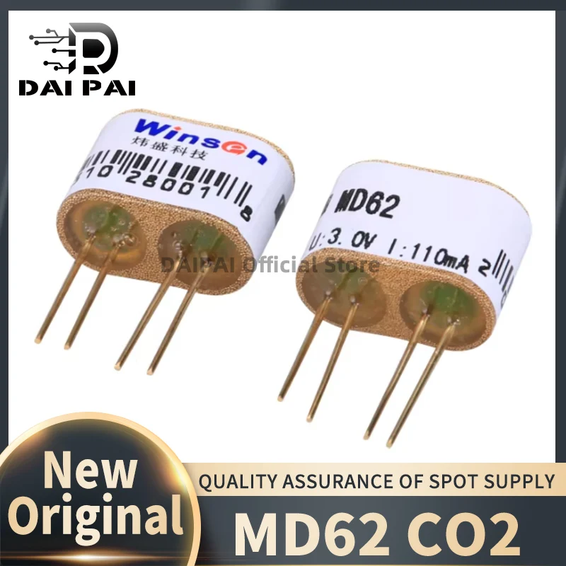 (1Pcs-5Pcs/Lot)  MD62 Carbon dioxide gas sensor concentration detection thermal conductivity argon SF6 inert gas detection