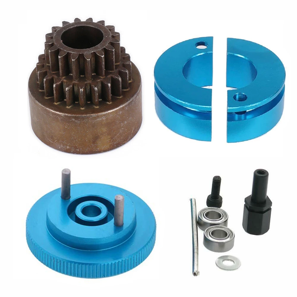 1 Set Clutch Bell 16-21T Gear Flywheel Cone & Engine Nut for 1/10 RC Model Nitro Car accessories