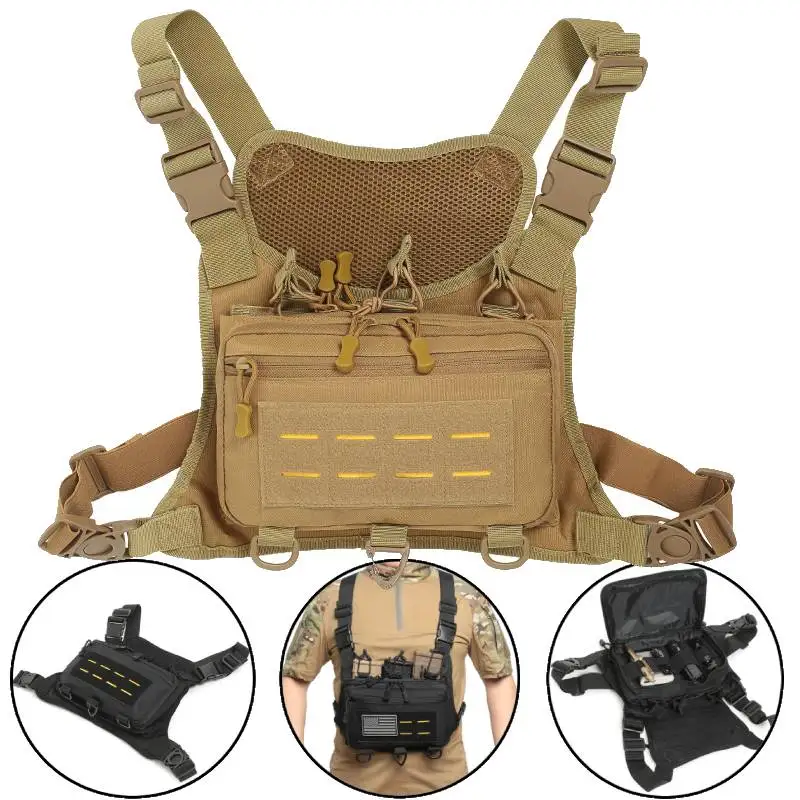 

Men's Chest Bag Tactical Hiking Waist Bags Outdoor Hiling Climgbing Cycling Shoulder Bag Molle Sports Fishing Hunting Rig Pouch