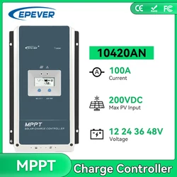 EPEVER 100A MPPT Solar Charge Controller Tracer MPPT 12V 24V 36V 48V Battery Charger Regulator Max PV 200VDC Tracer 10420AN