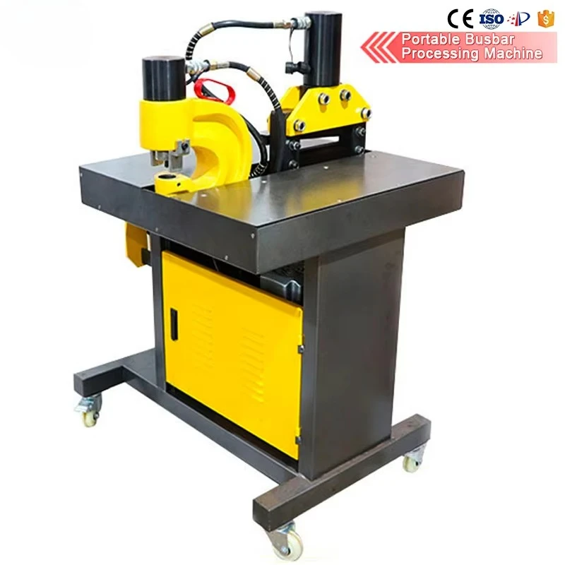 Portable copper aluminum busbar bending cutting punching machine easy to use busabar pipe bender