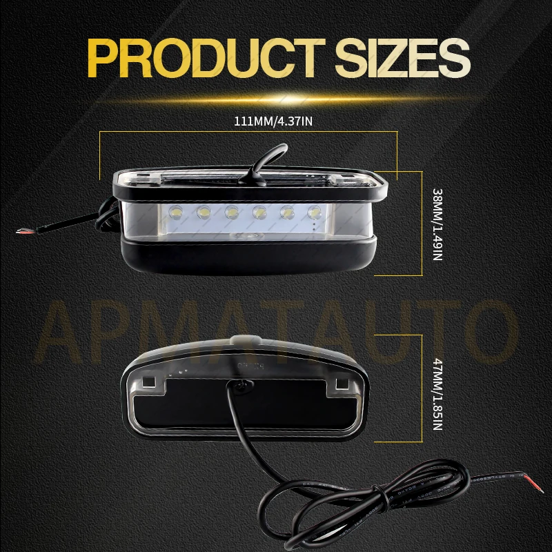 1PC Canbus LED License Number Plate Light White For Land Rover Defender 90 110 130 88 109 OEM#:XFC100550, PRC7255 Rear Tail Lamp