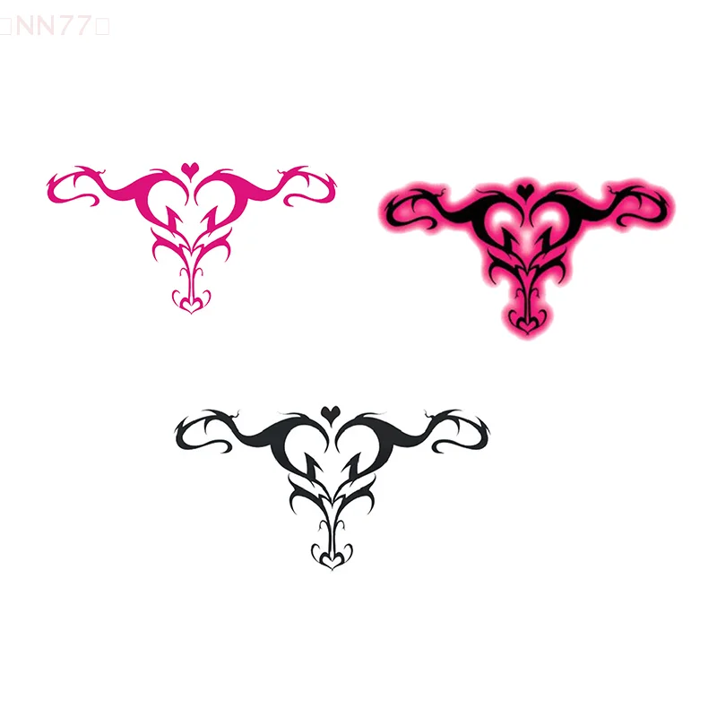 2 Lembar Tato Temporer Tahan Air Tato Sayap Di Kaki Lengan Kembali Tato Tahan Lama Tato Kupu-kupu Stiker Tato Transfer Air