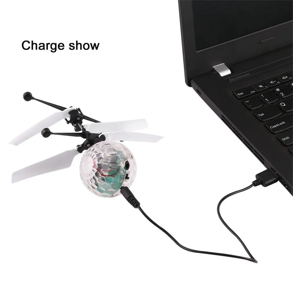 Remote Control Flying Crystal Ball LED Flashing Light Infrared Induction Helicopter Ball Funny Toy Gift For Kids