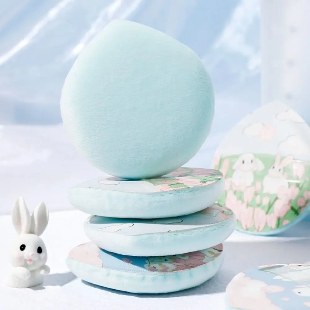 Draagbare pluizige make-up bladerdeeg Zacht Mooi cosmetisch bladerdeeg Droog Nat Tweeërlei gebruik Konijnontwerp Make-up soezen Unisex