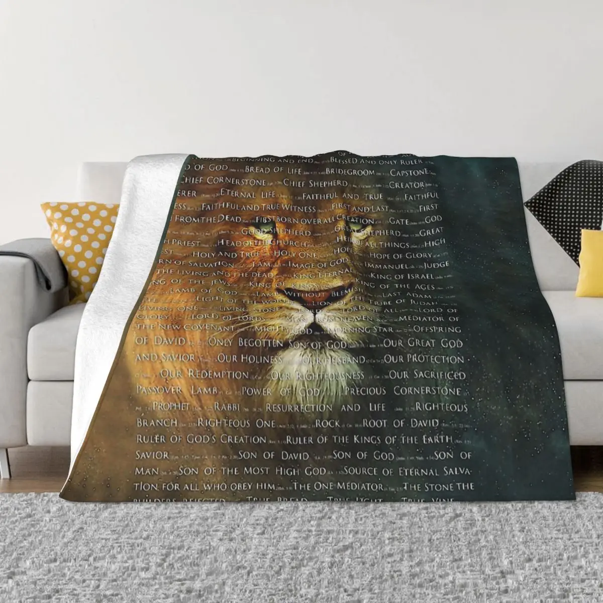 

Jesus Christ God Resurrection The Names Of God Portable Warm Throw Blankets for Bedding Travel