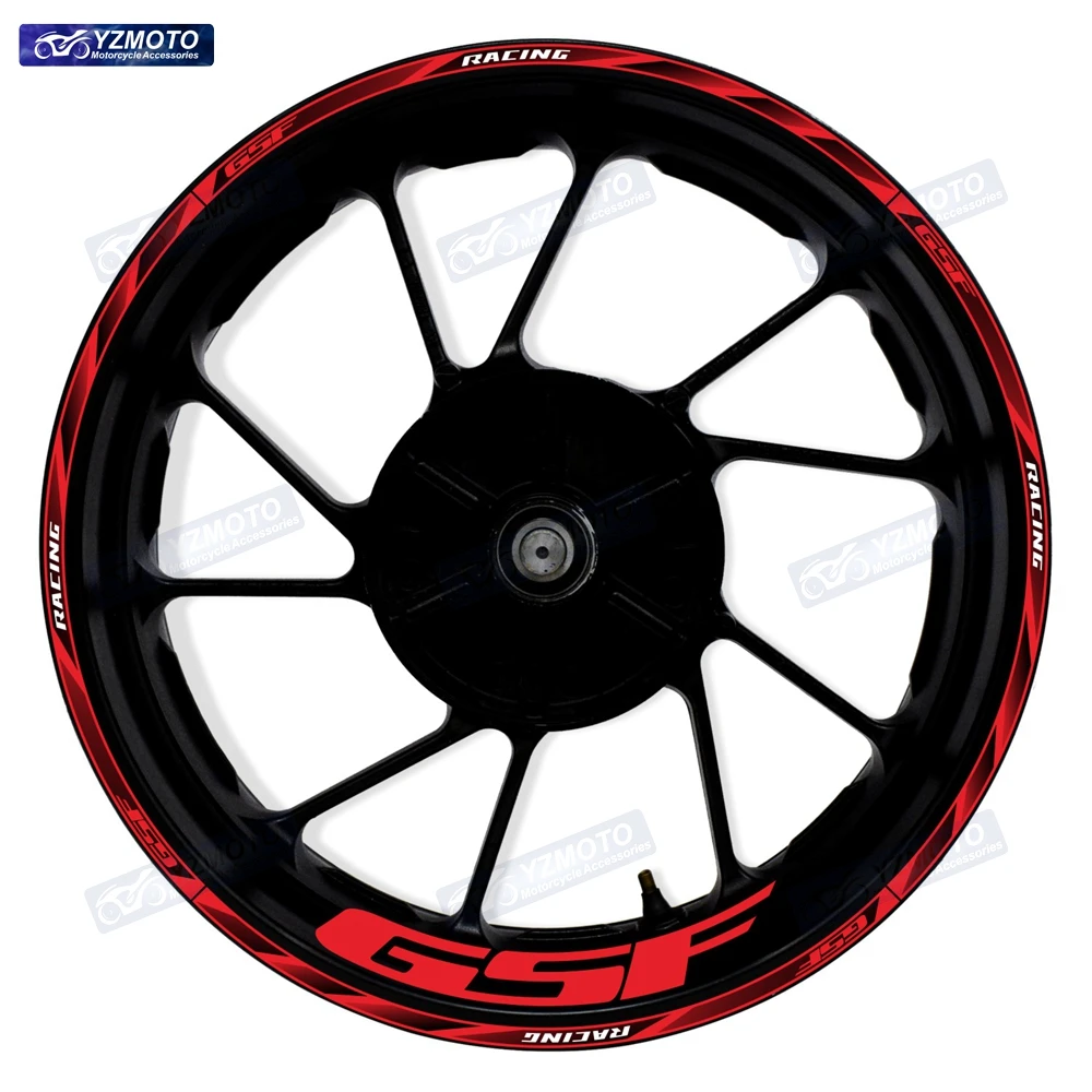 For GSF 650 700 800 Motorcycle 17 Inch Front And Rear Wheel Sticker Hub Decal Reflective Waterproof Decorative Rim Stickers