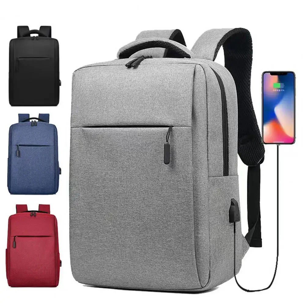 Unisex Laptop Large Capacity Backpack Multi-pocket Backpack with USB Charging Port for Business Trip Work School