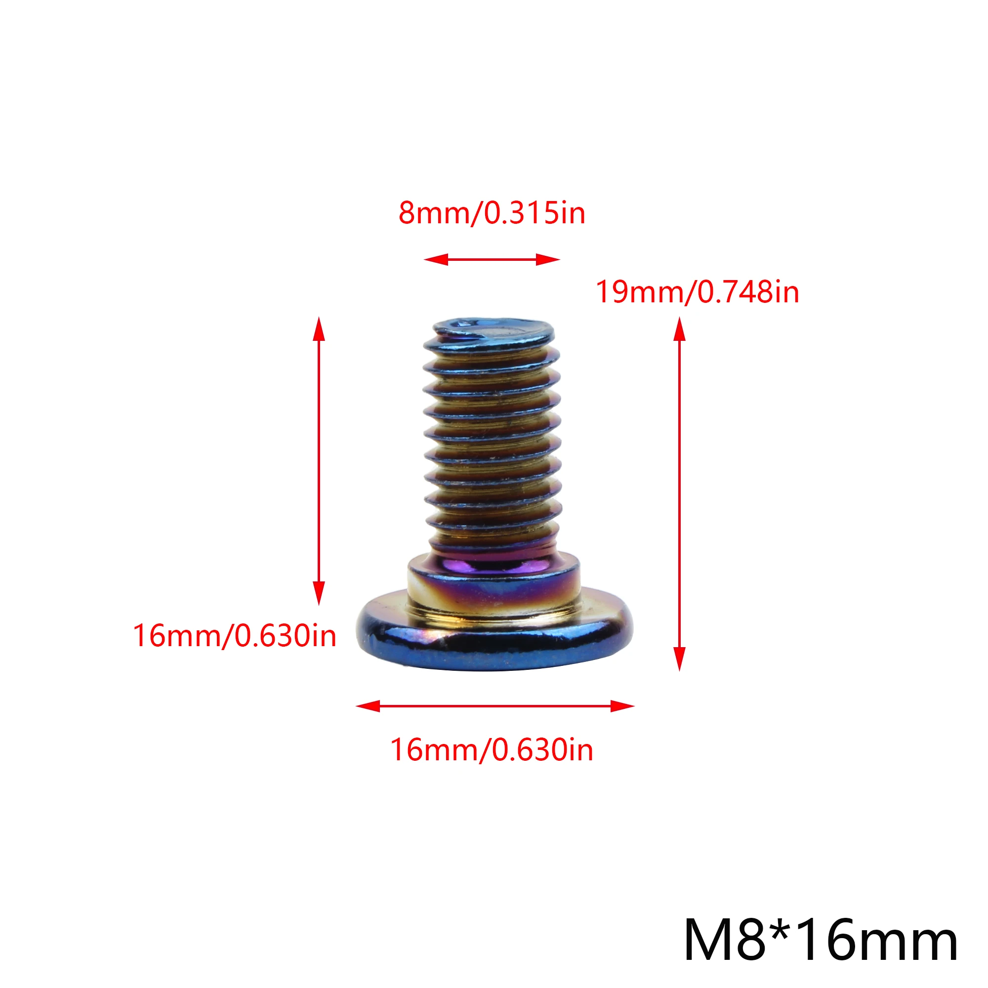 Motorcycle Titanium Brake Sisc Screws M8*16mm 25mm 30mm For Suzuki Floating Wheel Disk Fixing Motorbike Hex Socket Head Bolt