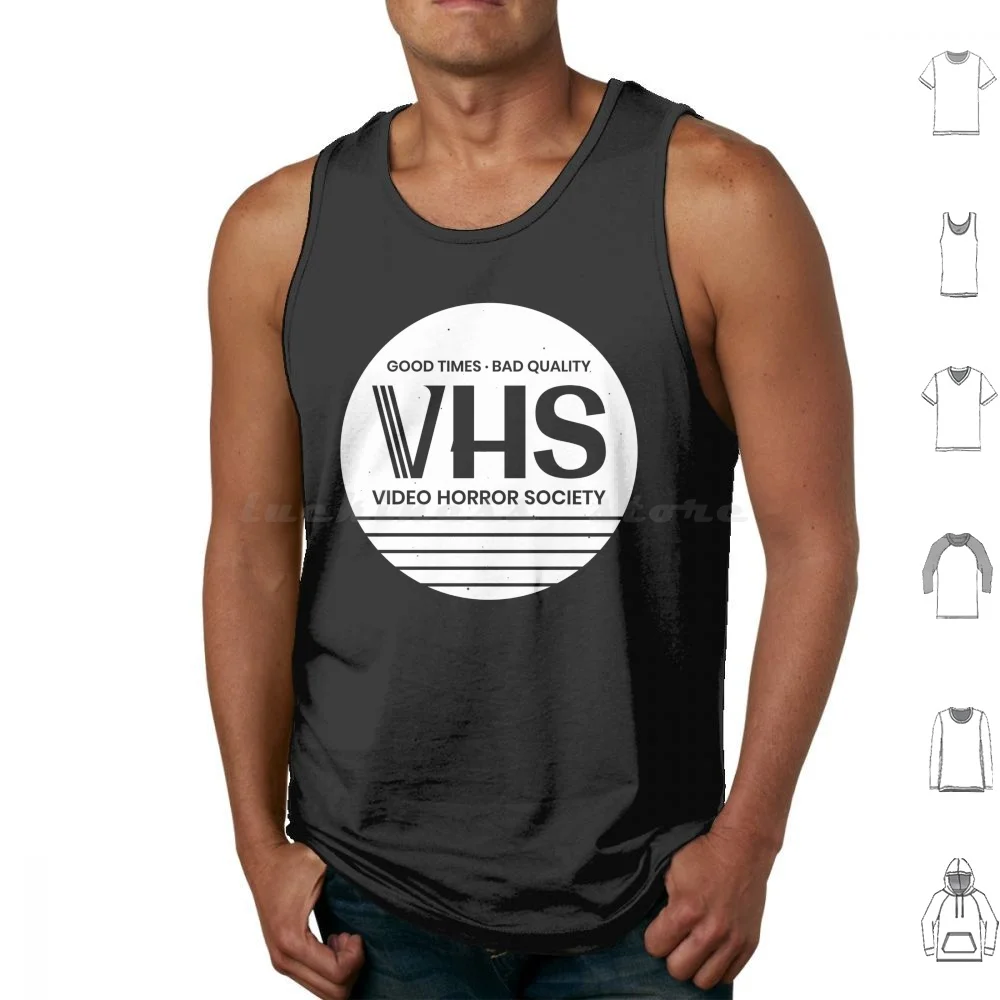 Video Horror Society ( Vhs ) Tank Tops Print Cotton Vhs Video Tapes Blockbuster Betamax Rental Retro Vintage Be Kind Rewind