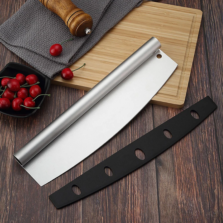 ナイフシース付きステンレス鋼ピザシェーカー、多機能ピザカッタ - Dough Scraper Curved のレビューと価格