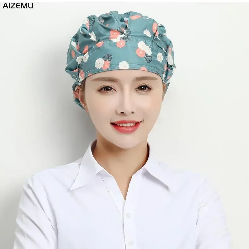 Women Dust Cooking Accessories Elastic Cap Hats Proof Chefs Restaurant Cute Work Hotel Men Kitchen Breathable Housework