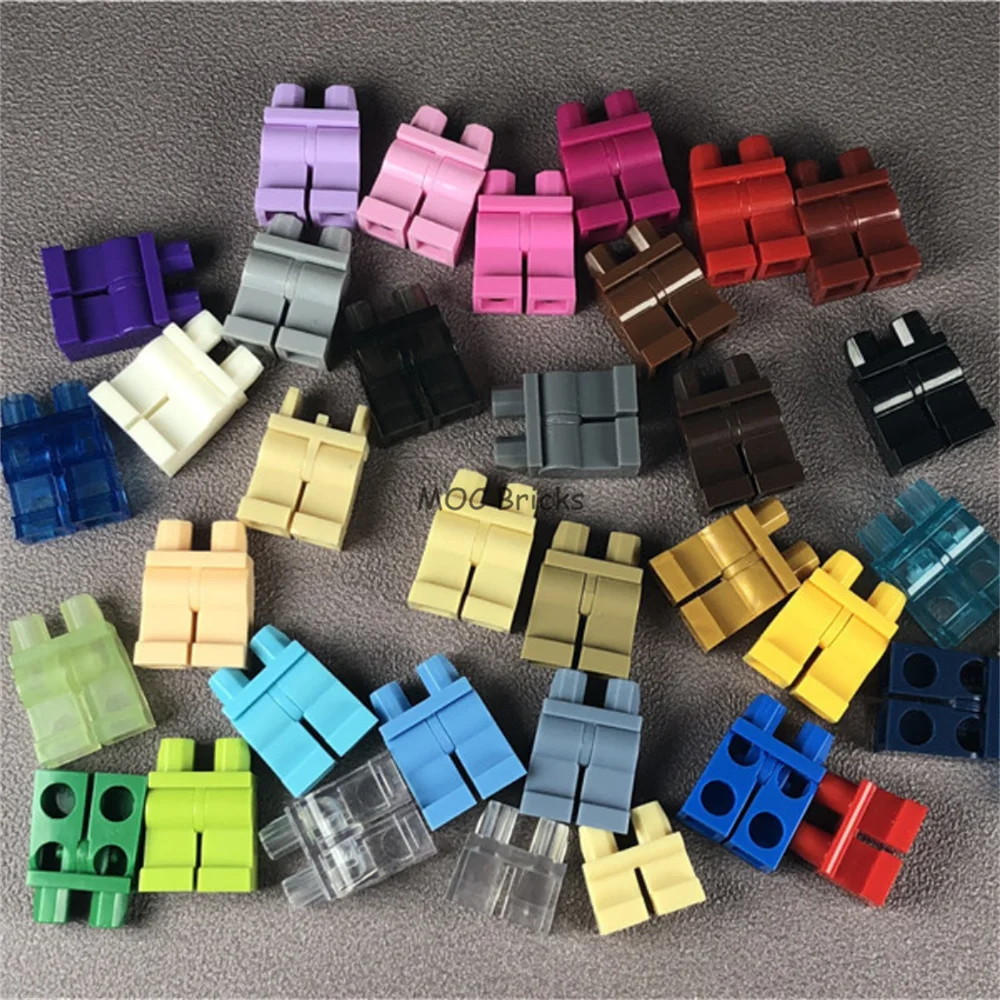 20 قطعة/الوحدة MOC الطوب متعدد الألوان السراويل فستان قصير الساقين فارغة الجسم تجميع اللبنات الجسيمات اللعب دمية بلاستيكية