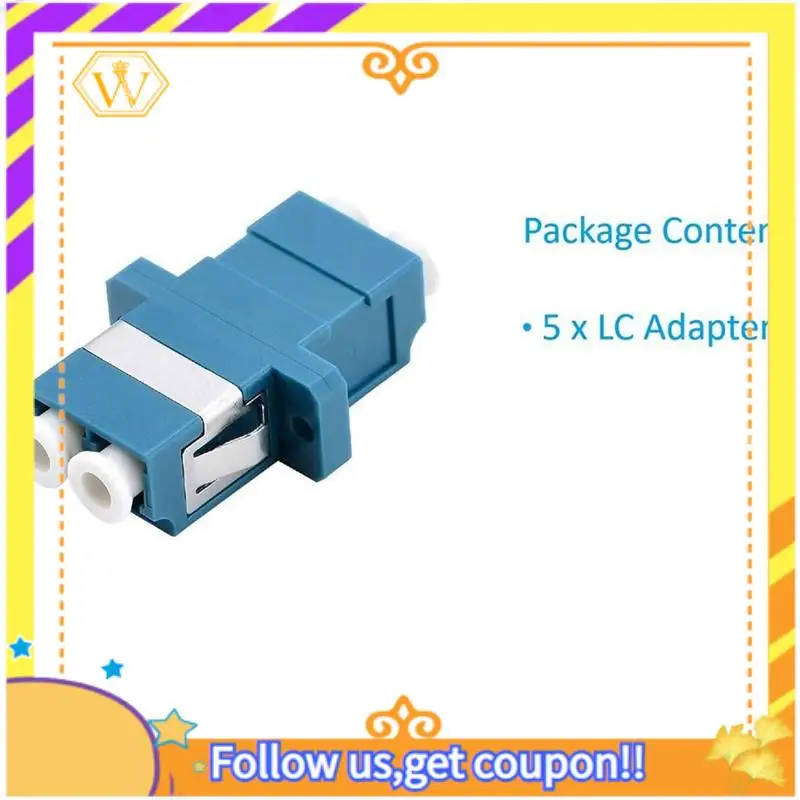 Nieuwste LC glasvezeladapter - LC naar LC duplex singlemode koppeling - 30-pack - blauw