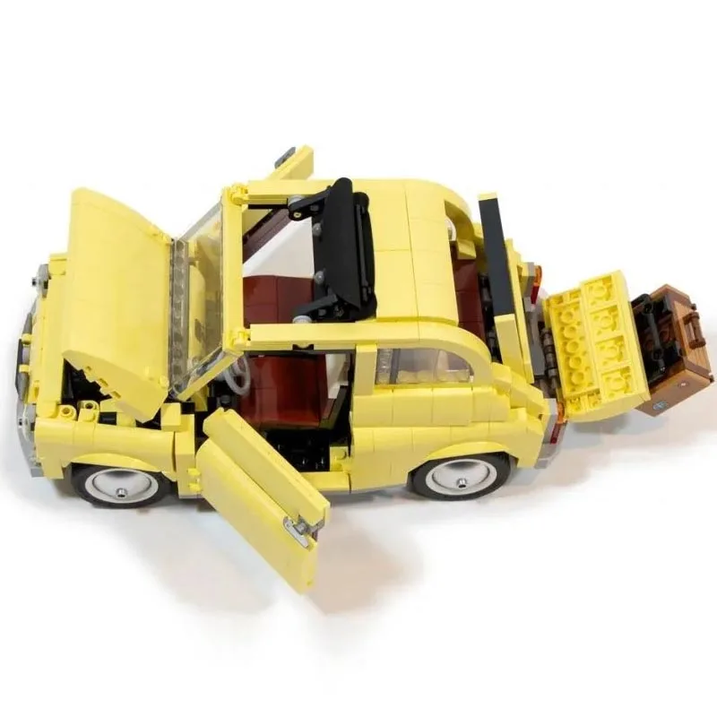 FIT 10271 960PCS Camper Car City FIATED Series Model 500 Buiding Kit Creators Block Bricks DIY Toys For Kids Birthday Gifts Boys