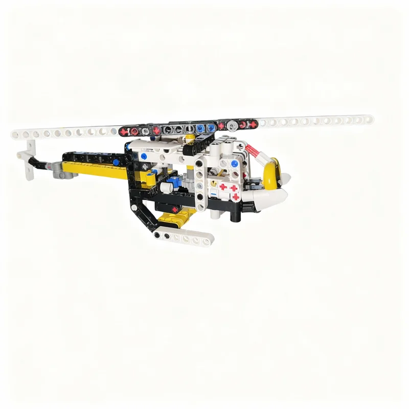 191 pièces de blocs de construction techniques MOC, modèle d'hélicoptère, assemblage d'architecture, jouet DIY, cadeaux de Noël, idée créative éducative