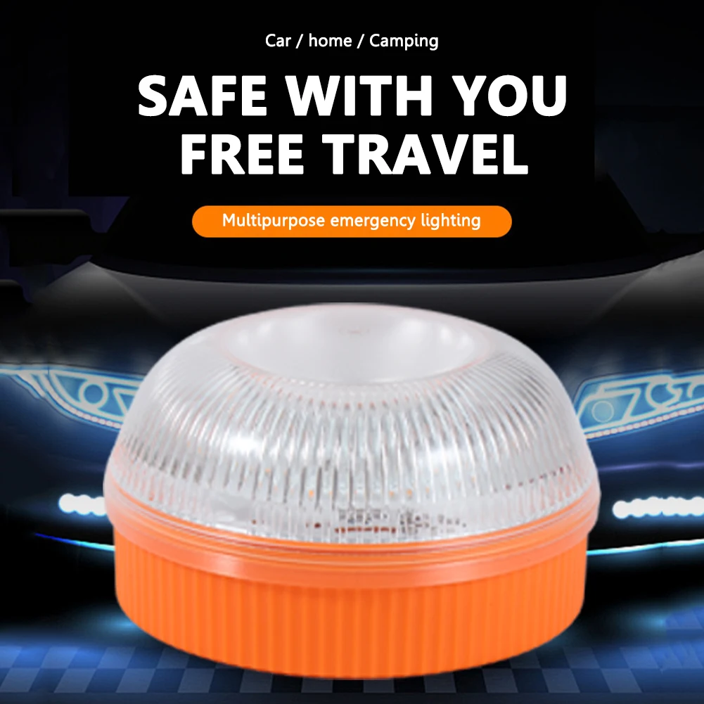 

Rechargeable V16 Explosion Flashing Light LED Car Emergency Light Flash Light Magnetic Induction Strobe Flashing Warning Light