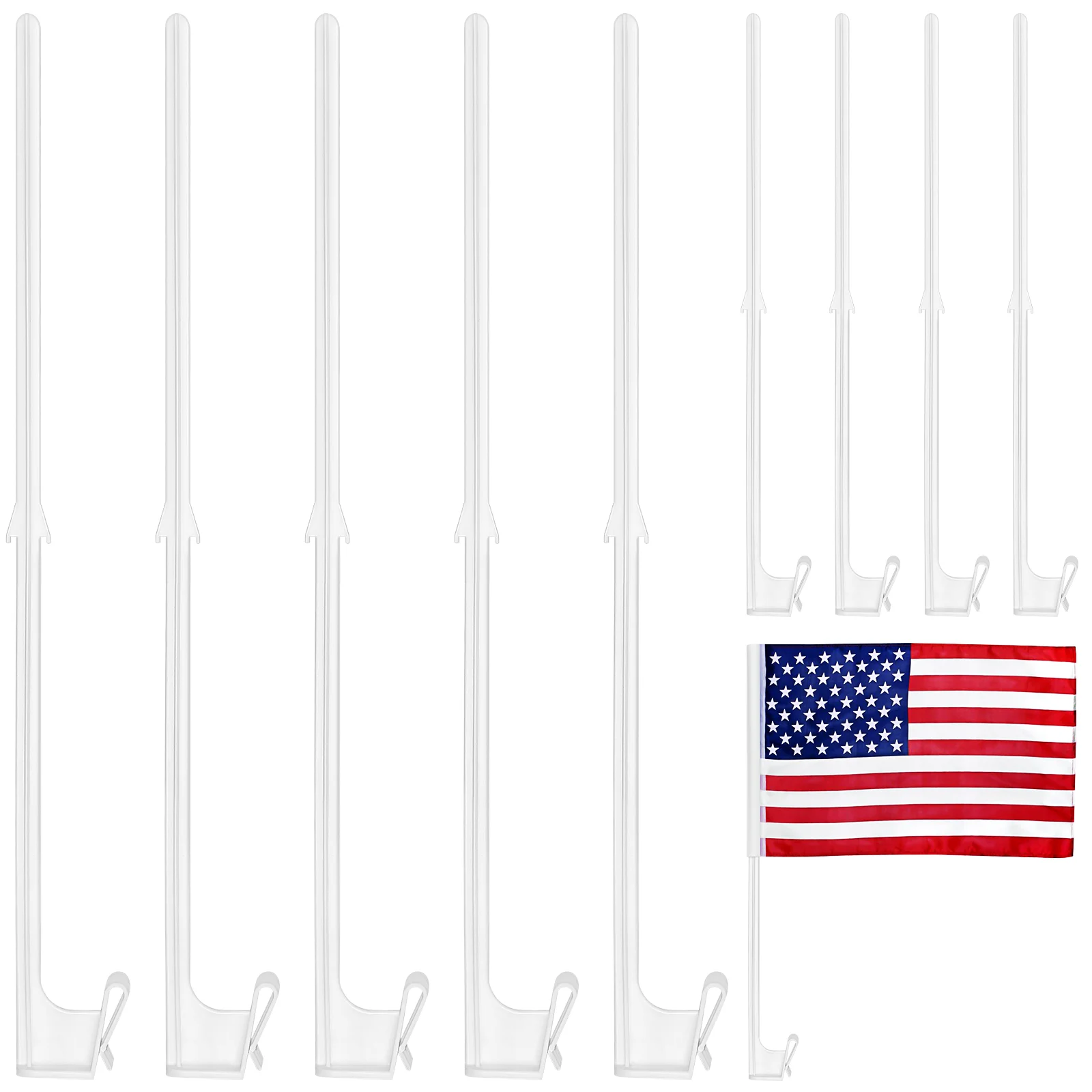 Flagpole Stand Window Poles for Car Vehicle Holder Truck Mount Outdoor American