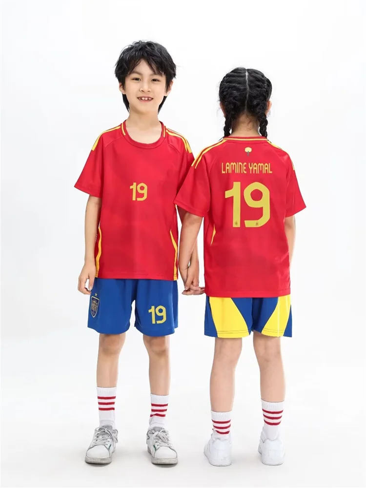 children's  sport set boy girl Spanish Lamine Yamal Fans shirt Training wear men and kids games  soccer kits Leisure Uniforms