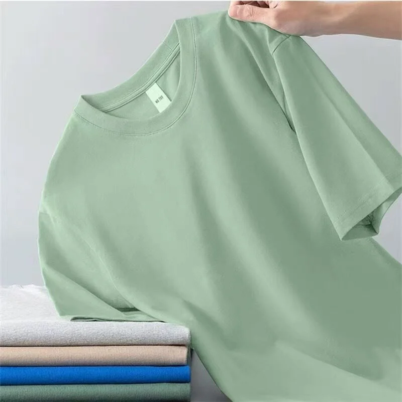 Ultra-Thin True Silk Ice Cool Short-Sleeve T-Shirt Men's Summer Elastic plus Size Loose Breathable Quick-Dry Half Sleeve