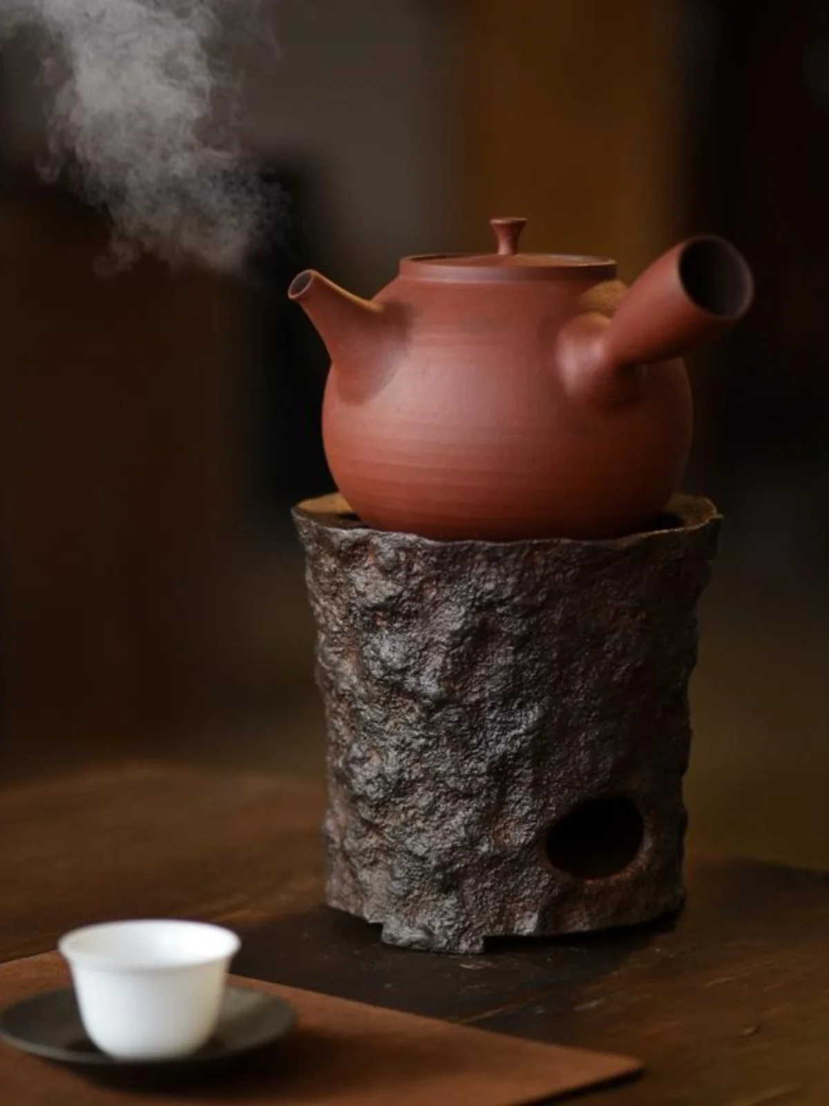 

Muuntang Ro Valley High-End Cast Iron Stove Traditional Precision Lost Wax Method Tea Brewing Stove Dining Utensils