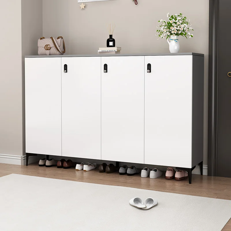 

Wholesale Minimalist Modern Shoe Cabinet Storage Rack Living Room Balcony Outdoor Lock Shoe Rack