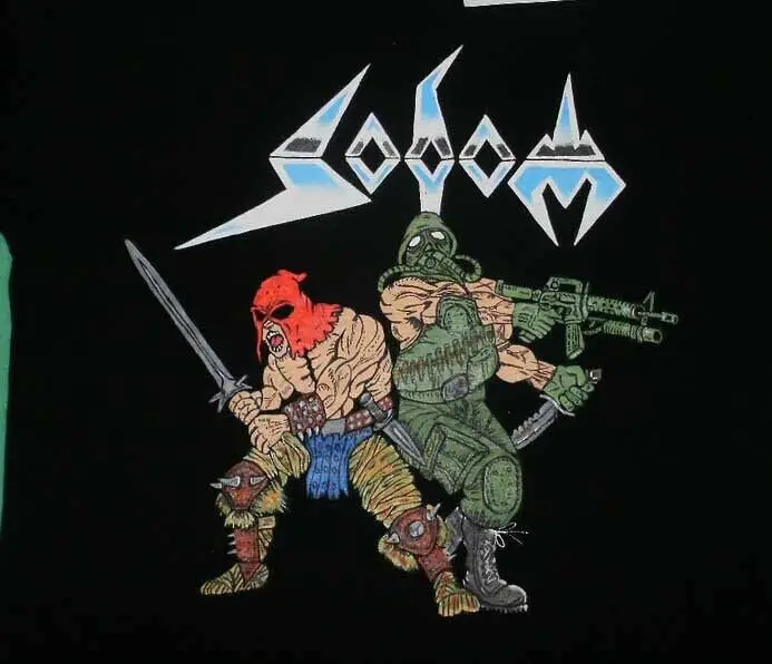 

Вдохновленный Sodom Band музыкальный подарок для фанатов черная футболка унисекс всех размеров AH03