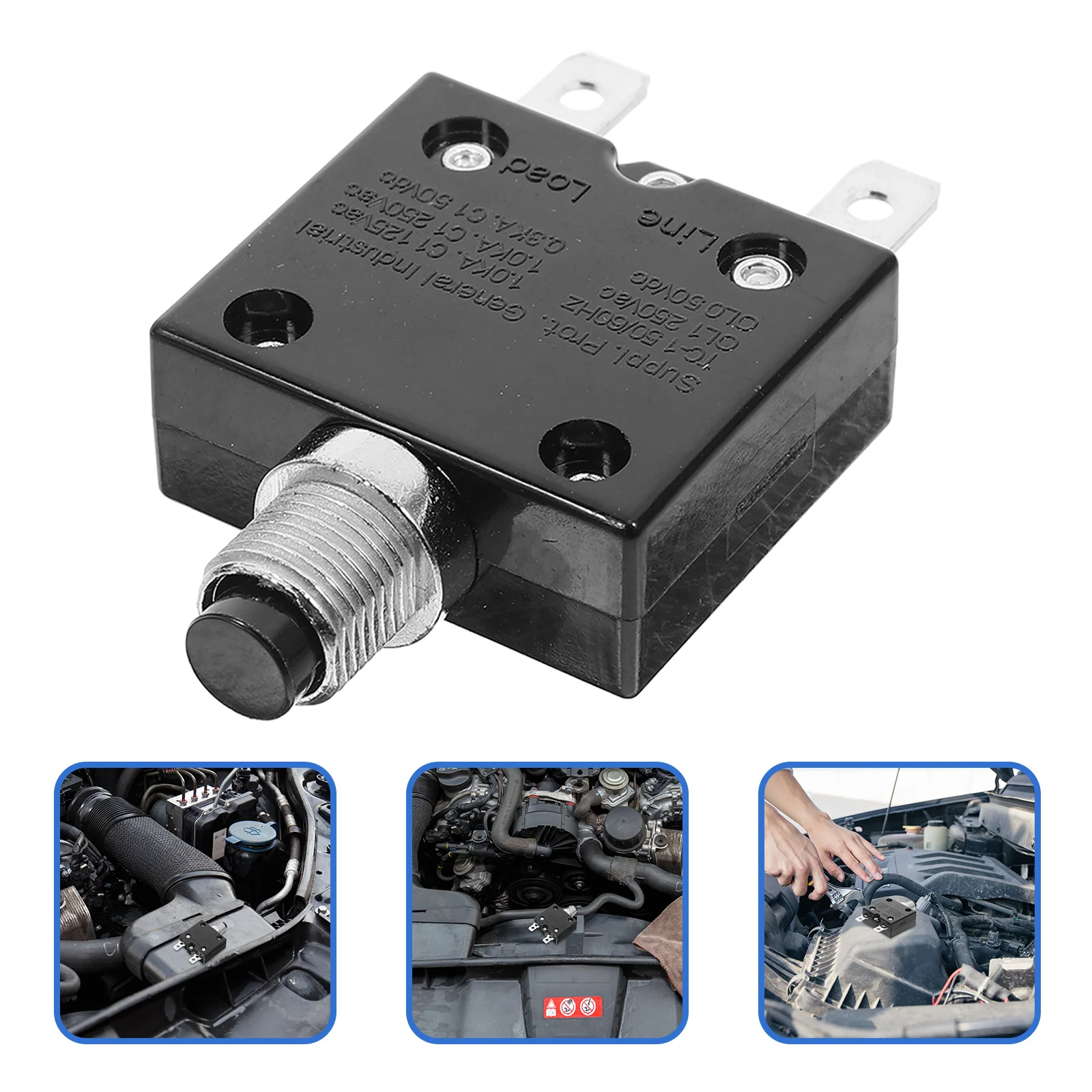 

Manual Reset Thermal Circuit Breaker 15a Overload Protector 125-250V Ac 50V Dc for Car Marine Boat Circuit Protection