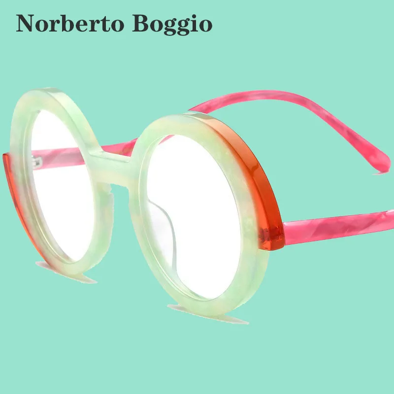 Multi-Color Round Glasses Frame, Unisex Vortex Frame, High-End Retro Óculos, Anti-Azul, Equipado com Miopia, Novo, 24
