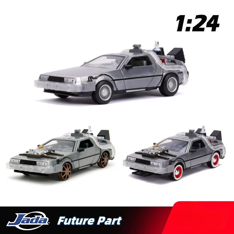 Jada 1:24 Back To The Future time flies lighting versions alloy car models collectible cars toys gifts