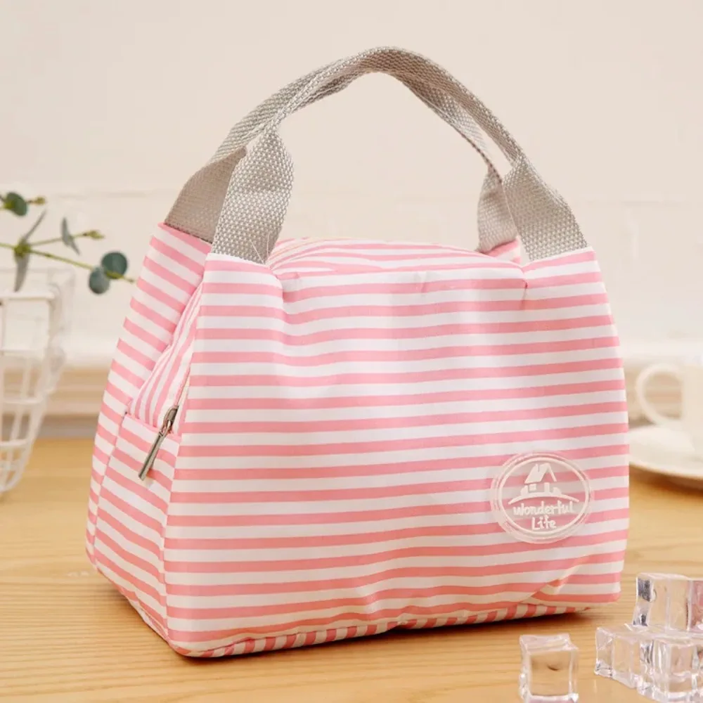 Portable Thermal Insulated Lunch Bag for Men Fresh-keeping Lunch Box Student Storage Bag Lady Carry Food Bag Travel Picnic Pouch