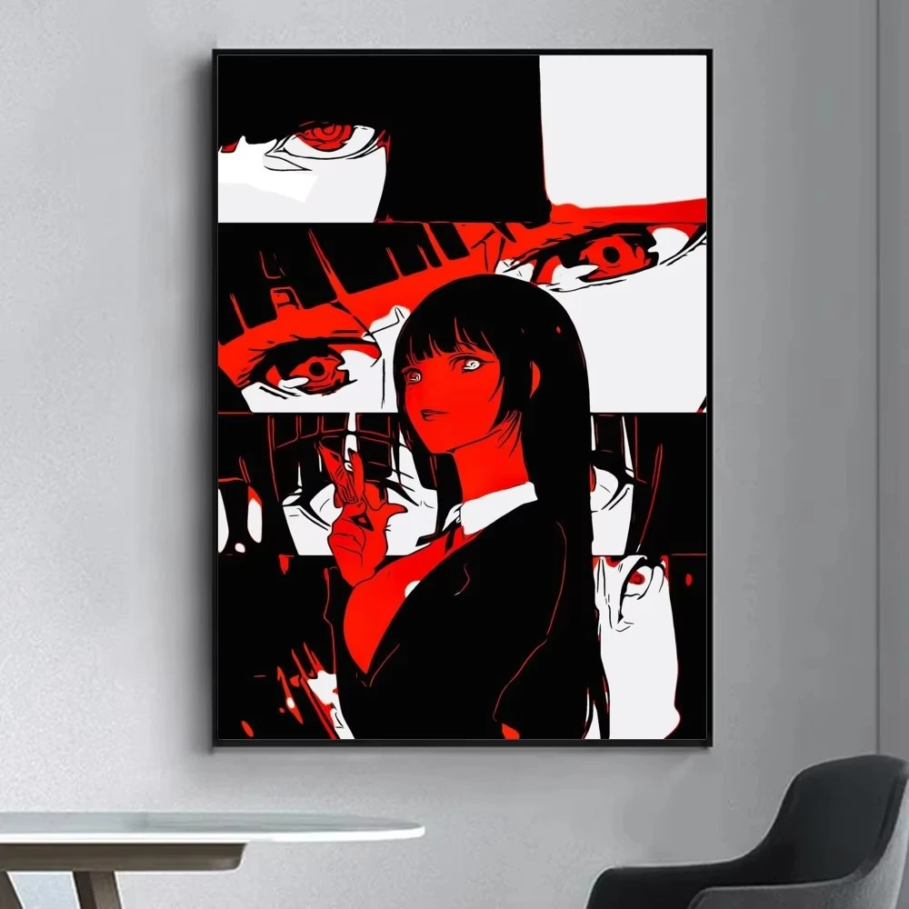 Kakegurui Poster Fancy Poster Wall Sticker for Living Room Bar Vintage Decorative Painting Middle
