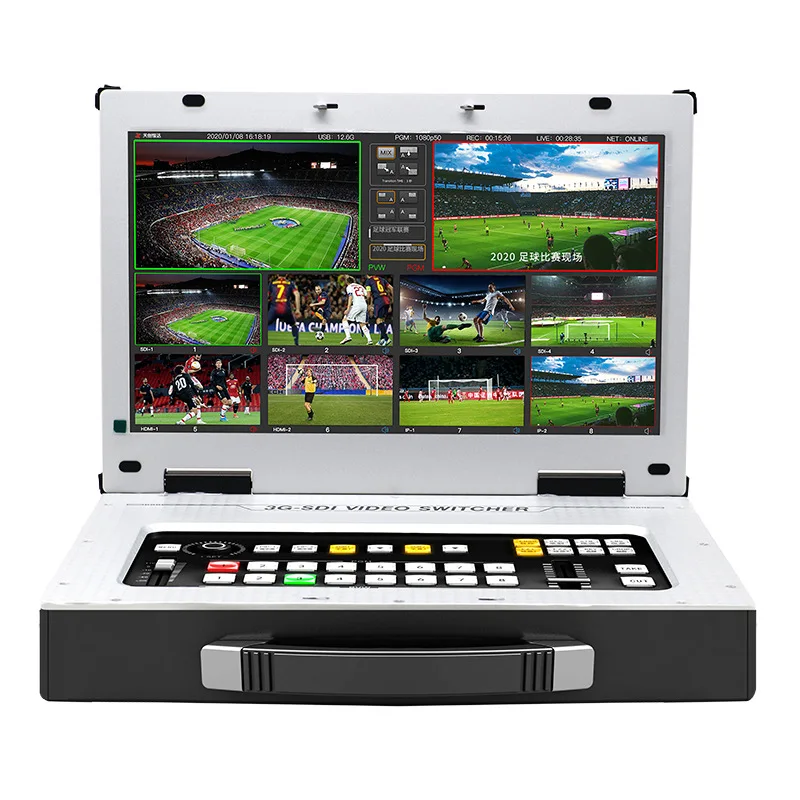 Broadcast Streaming Vmix&OBS Live Stream 8 channel SDI-H DMI Video Switcher for Event Church Broadcasting and Conference System