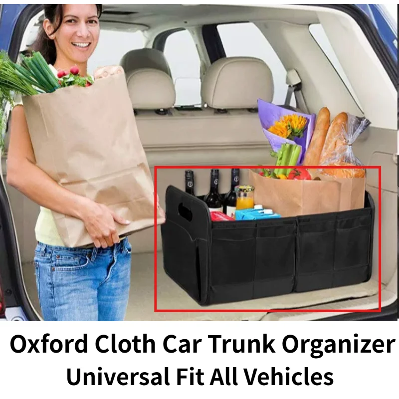 

Foldable Large Capacity Oxford Cloth Car Trunk Organizer Storage Box Vehicle Interior Space Tidying Storage Accessories Parts